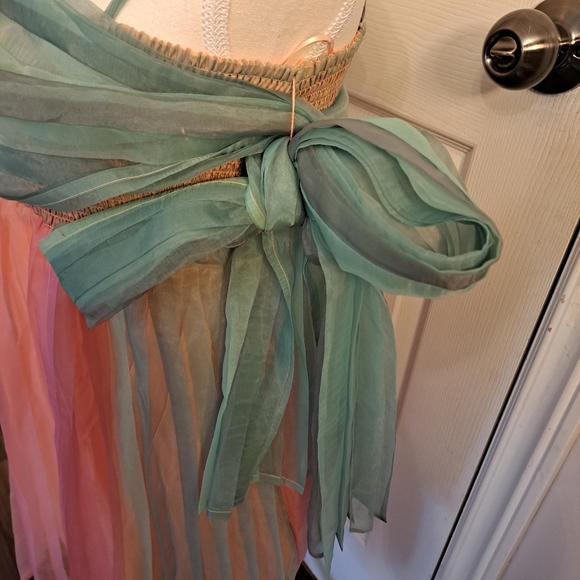 Free People In Rainbows Organza Mini Dress - Picture 3 of 6